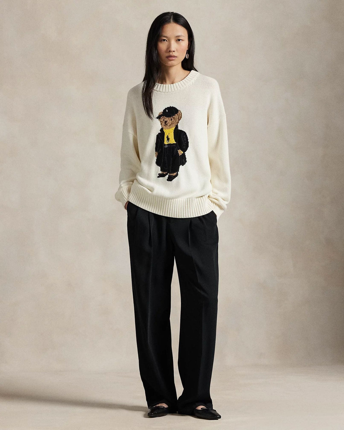 RL Polo Bear Cotton Crewneck Sweater