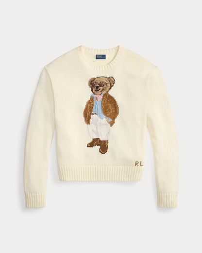 RL Polo Bear Cotton Crewneck Sweater