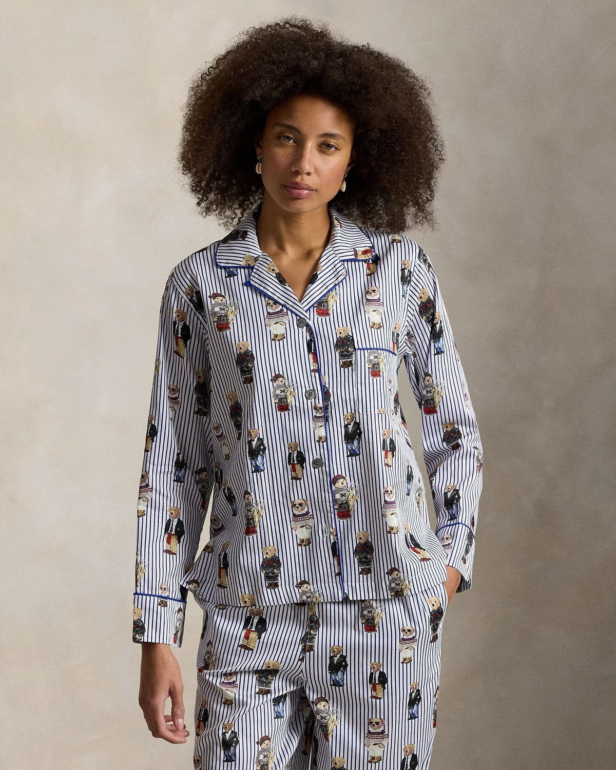RL Polo Bear Cotton Satin Pajama Set