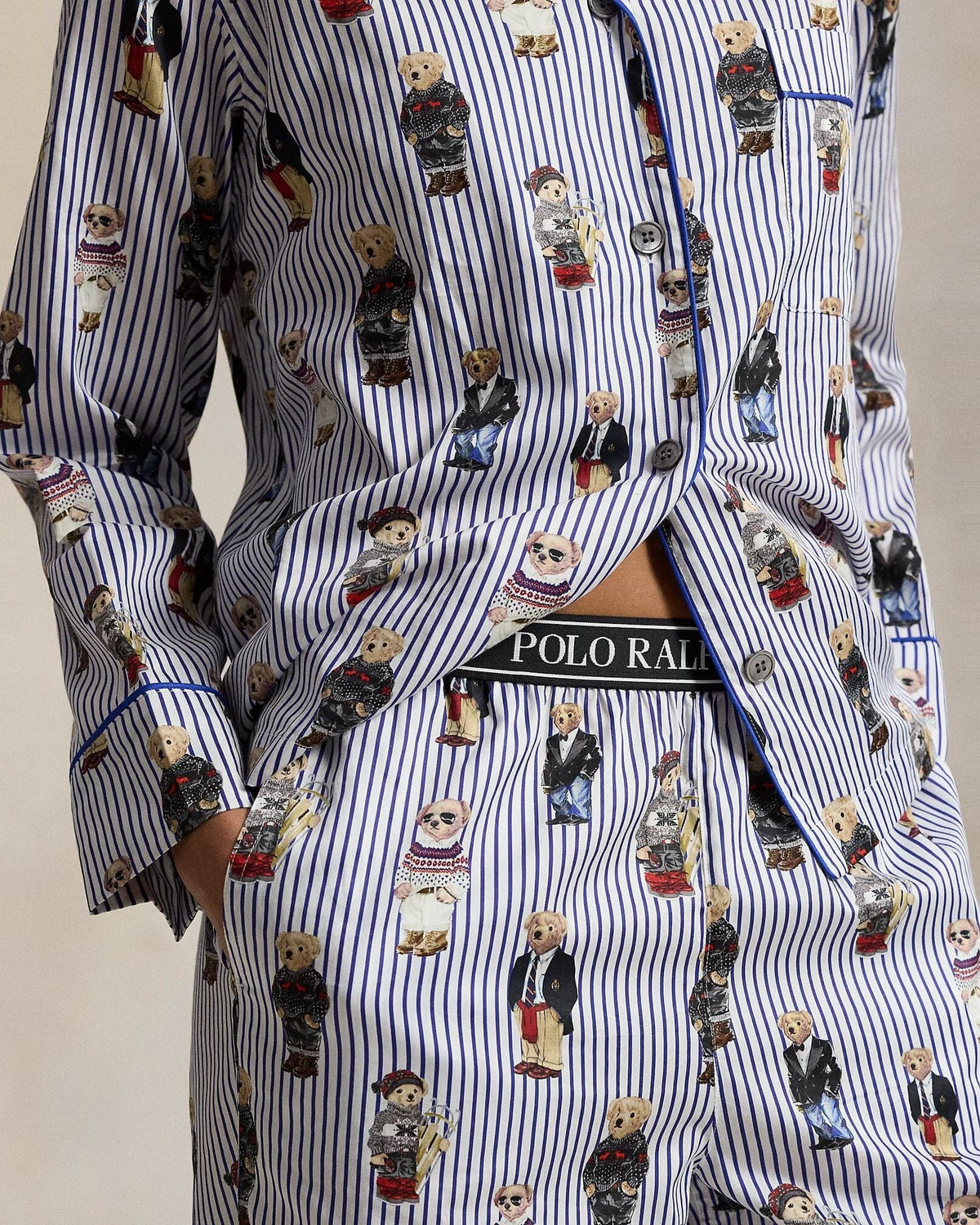RL Polo Bear Cotton Satin Pajama Set