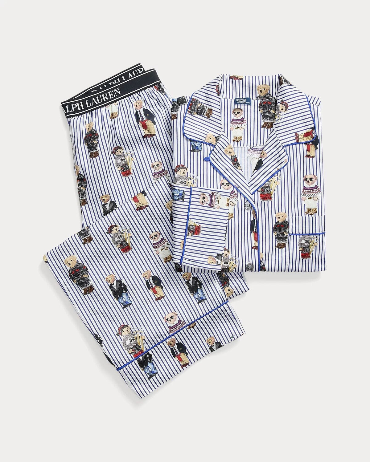 RL Polo Bear Cotton Satin Pajama Set