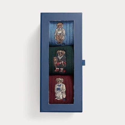 RL Polo Bear Crew Socks 3-Gift Set