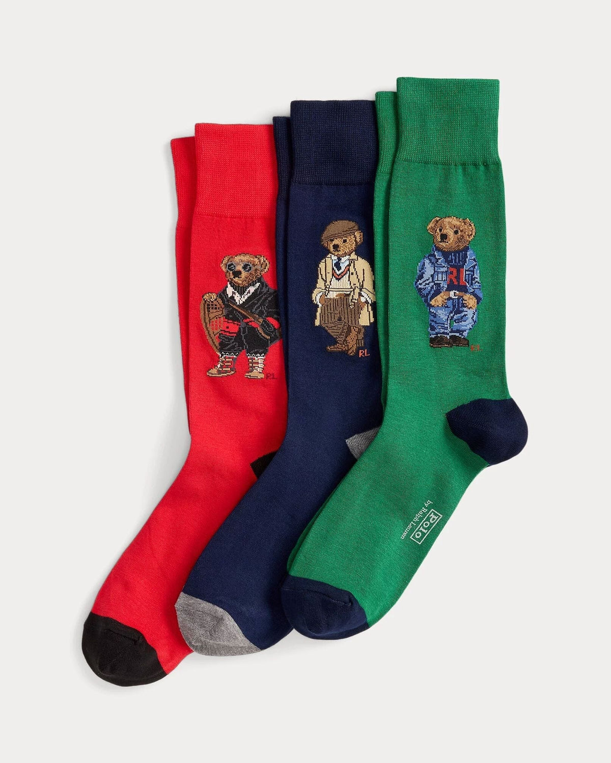RL Polo Bear Crew Socks 3-Gift Set