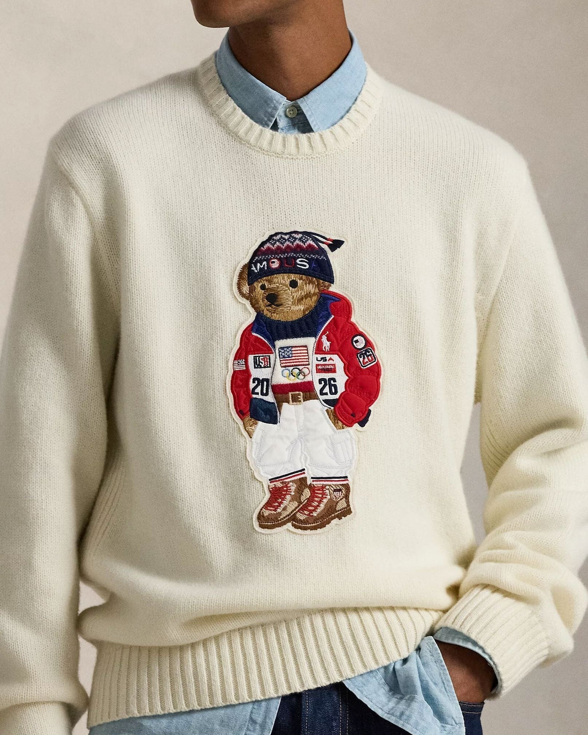 RL Team USA Polo Bear Sweater