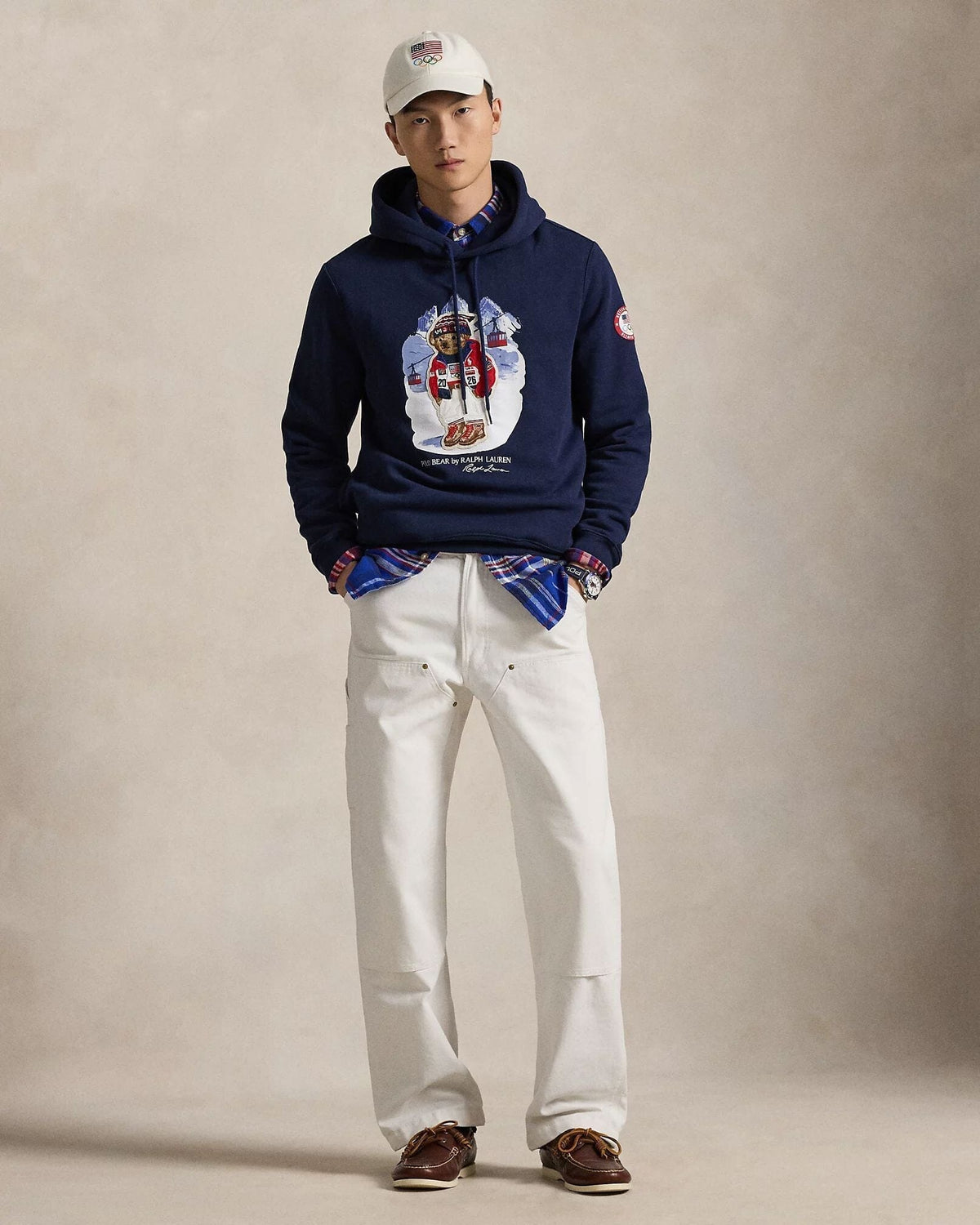 RL Team USA Polo Bear Hoodie