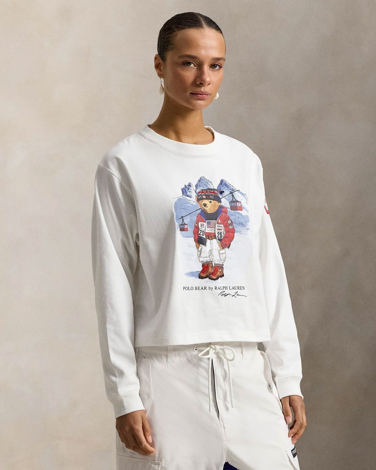 RL Team USA Polo Bear Long-Sleeve T-Shirt