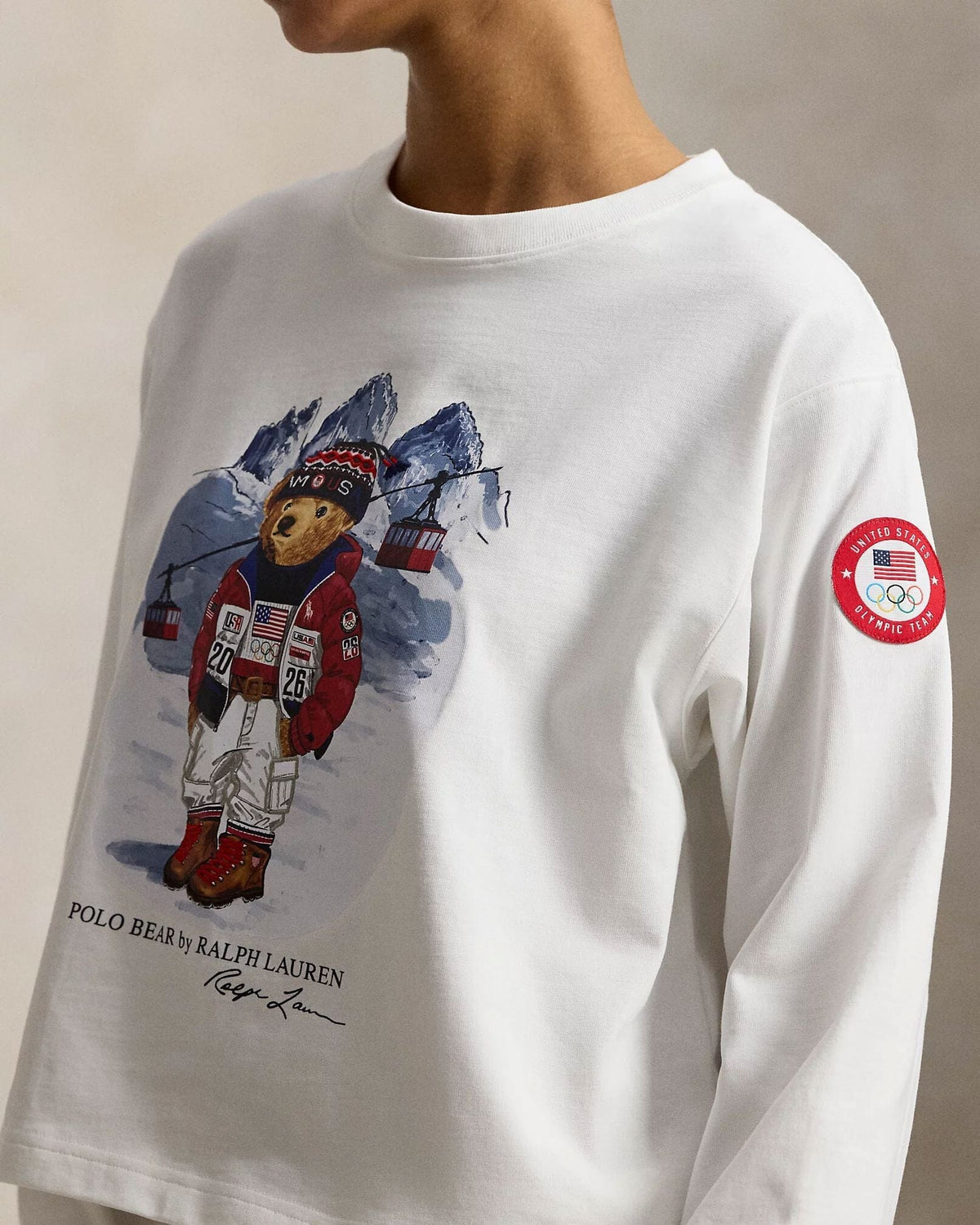 RL Team USA Polo Bear Long-Sleeve T-Shirt