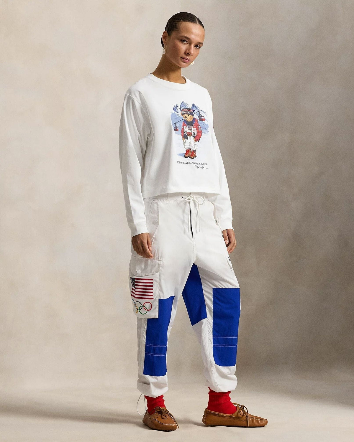 RL Team USA Polo Bear Long-Sleeve T-Shirt
