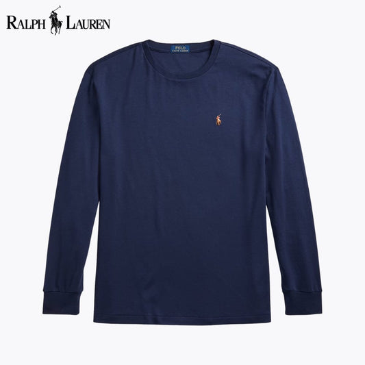 Camiseta de cuello redondo de algodón suave RL Classic Fit