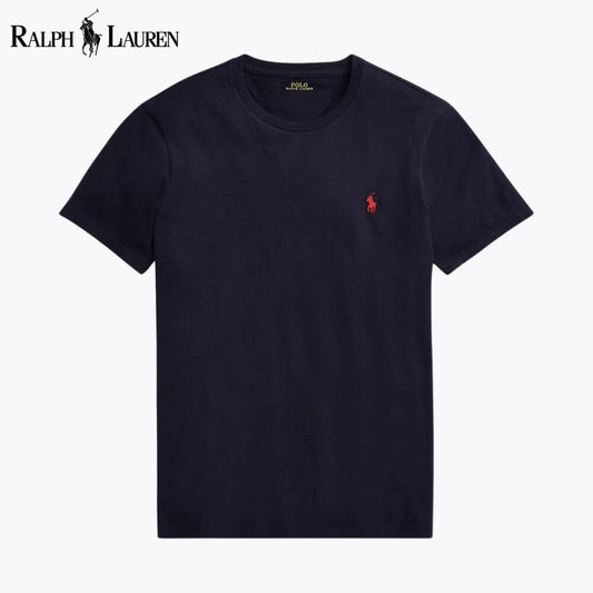 Camiseta de cuello redondo de punto con corte slim a medida de RL