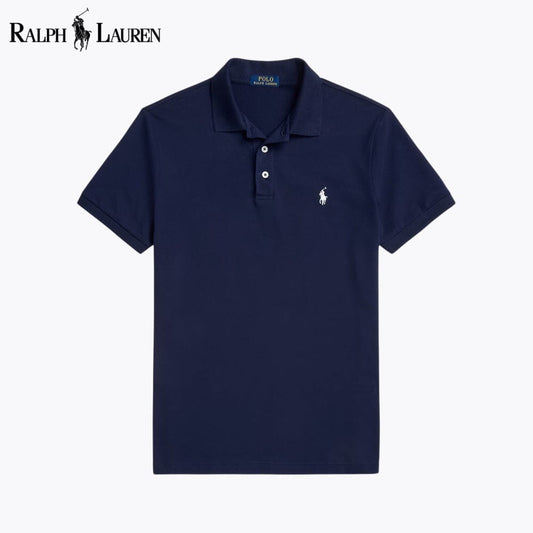 Polo de malla elástica Custom Slim Fit de RL