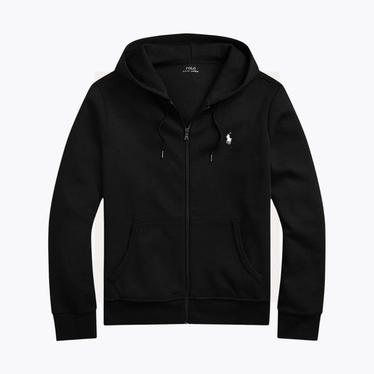 Sudadera con capucha y cremallera completa de doble punto RL