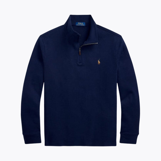 Sudadera con cremallera corta y tejido de punto acanalado de RL Estate
