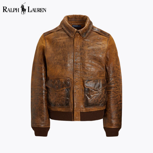 Chaqueta de aviador de cuero RL