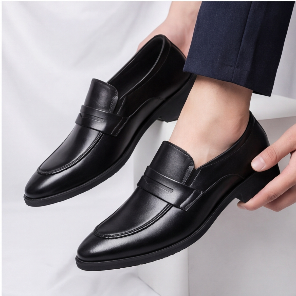 Amalfi Leather Penny Loafers