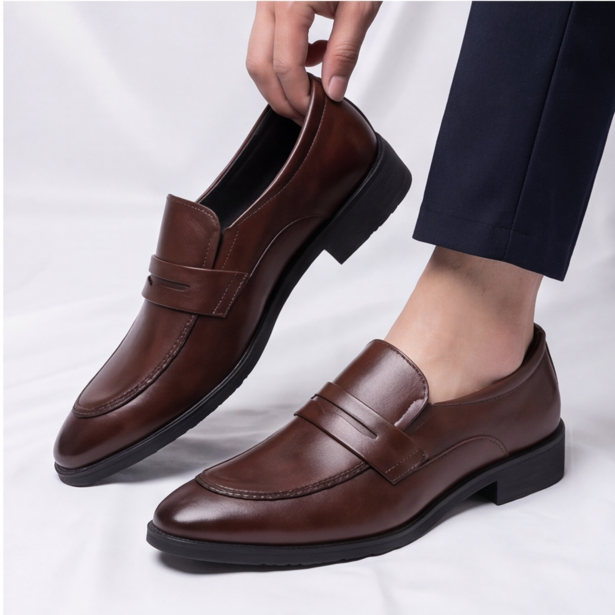 Amalfi Leather Penny Loafers